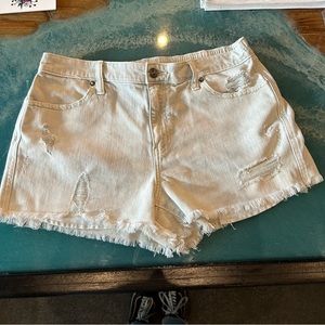 Aerie Daydream Denim Elastic Waistband Short Shorts